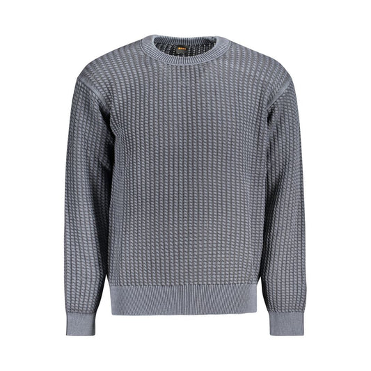 Hugo Boss Blue Cotton Men Sweater Hugo Boss