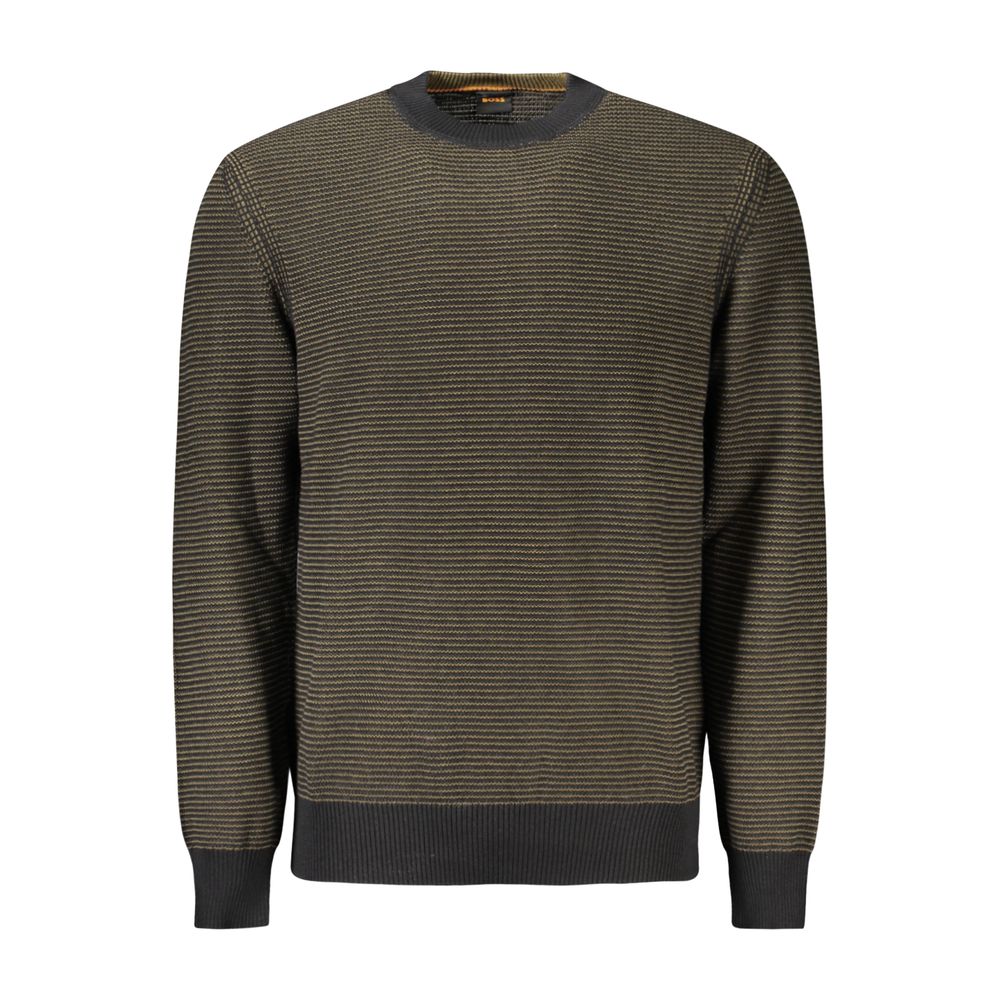Hugo Boss Black Cotton Men Sweater Hugo Boss