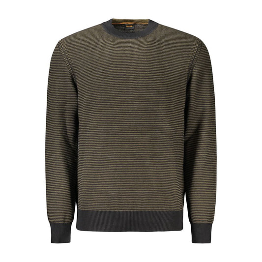 Hugo Boss Black Cotton Men Sweater Hugo Boss