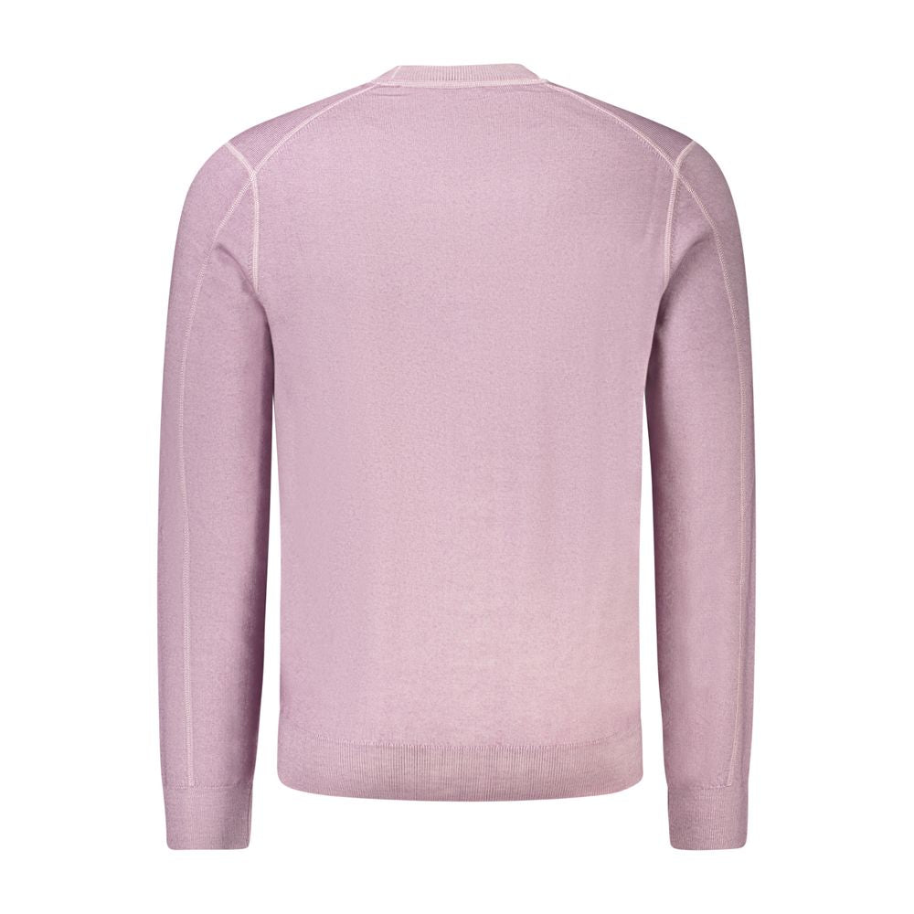 Hugo Boss Purple Wool Men Sweater Hugo Boss