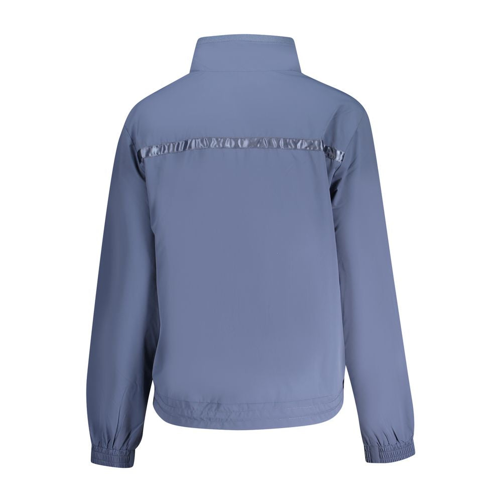 Blue North Sails nylon women's jacket with a sleek design and adjustable hood, perfect for casual or outdoor wear.