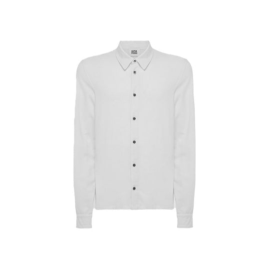 Alpha Studio White Cotton Shirt Alpha Studio