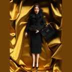 Dolce & Gabbana Black Dress Ceramic Porcelain Fashion Leather Sicily Dolls