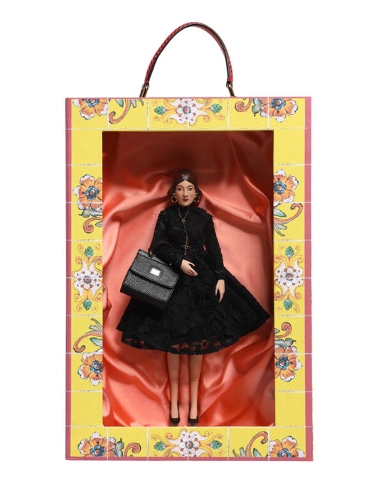 Dolce & Gabbana Black Dress Ceramic Porcelain Fashion Leather Sicily Dolls Dolce & Gabbana
