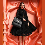 Dolce & Gabbana Black Dress Ceramic Porcelain Fashion Leather Sicily Dolls