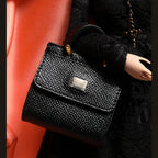 Dolce & Gabbana Black Dress Ceramic Porcelain Fashion Leather Sicily Dolls