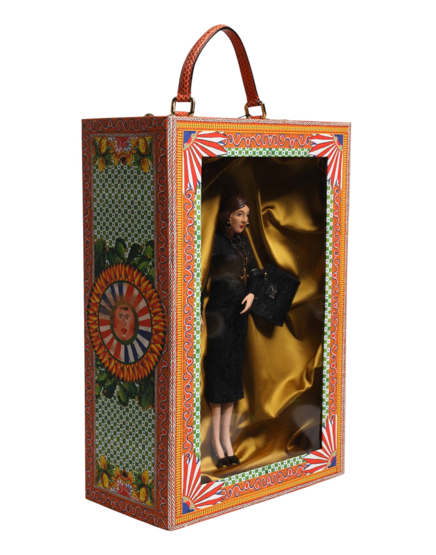 Dolce & Gabbana Black Dress Ceramic Porcelain Fashion Leather Sicily Dolls Dolce & Gabbana