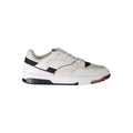 Tommy Hilfiger Bianco polyurethane men's sneaker with white design and casual style, featuring the brand's logo and laces.