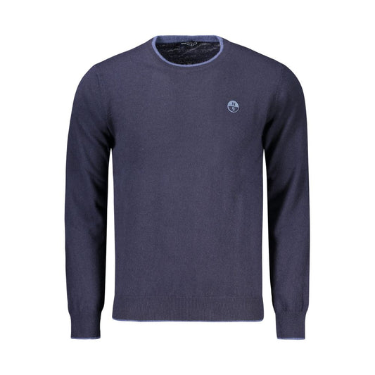North Sails Blue Wool Men Sweater North Sails