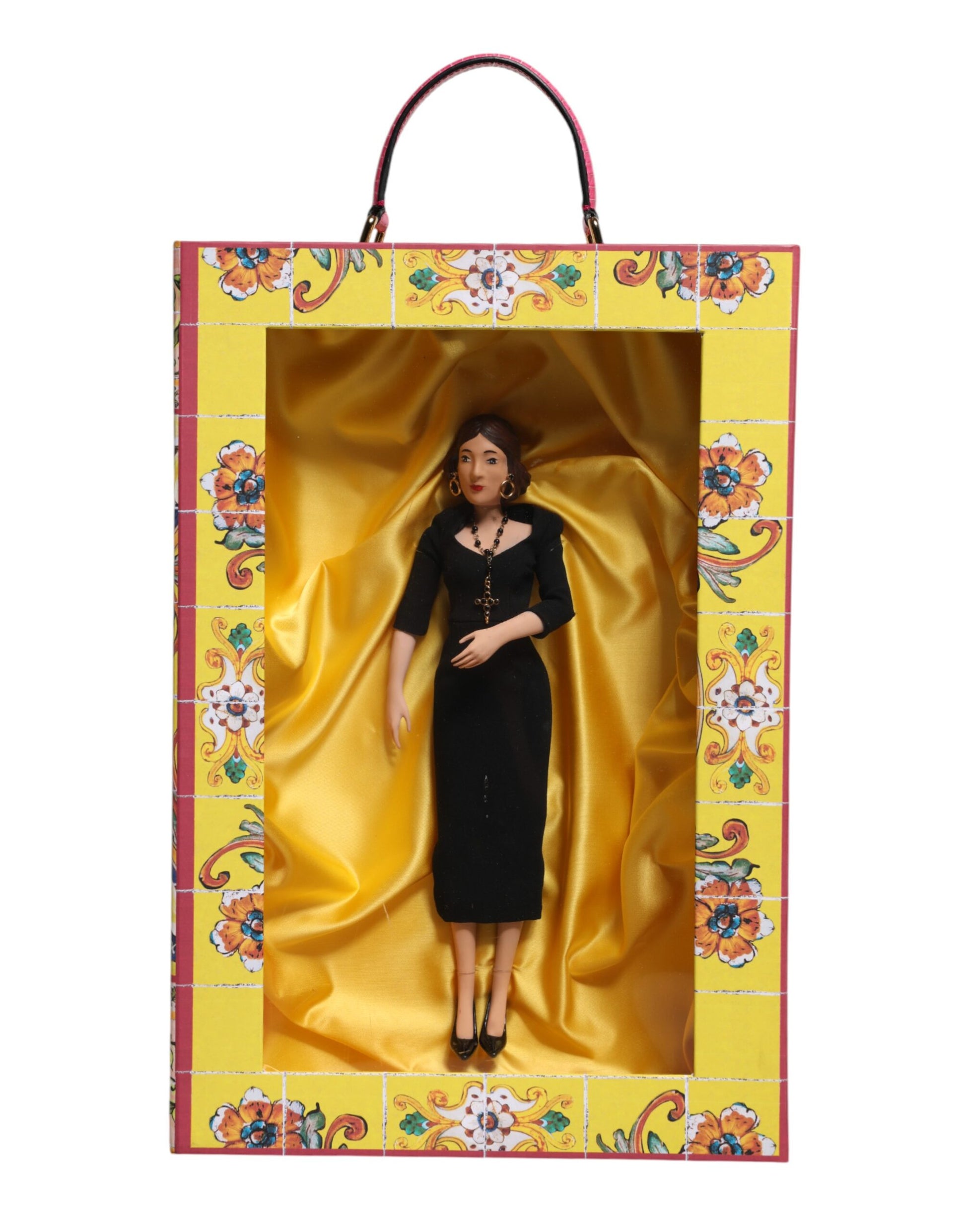 Dolce & Gabbana Black Dress Ceramic Porcelain Fashion Leather Sicily Dolls Dolce & Gabbana