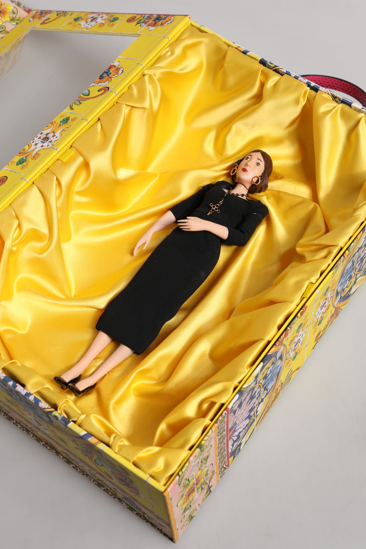 Dolce & Gabbana Black Dress Ceramic Porcelain Fashion Leather Sicily Dolls Dolce & Gabbana