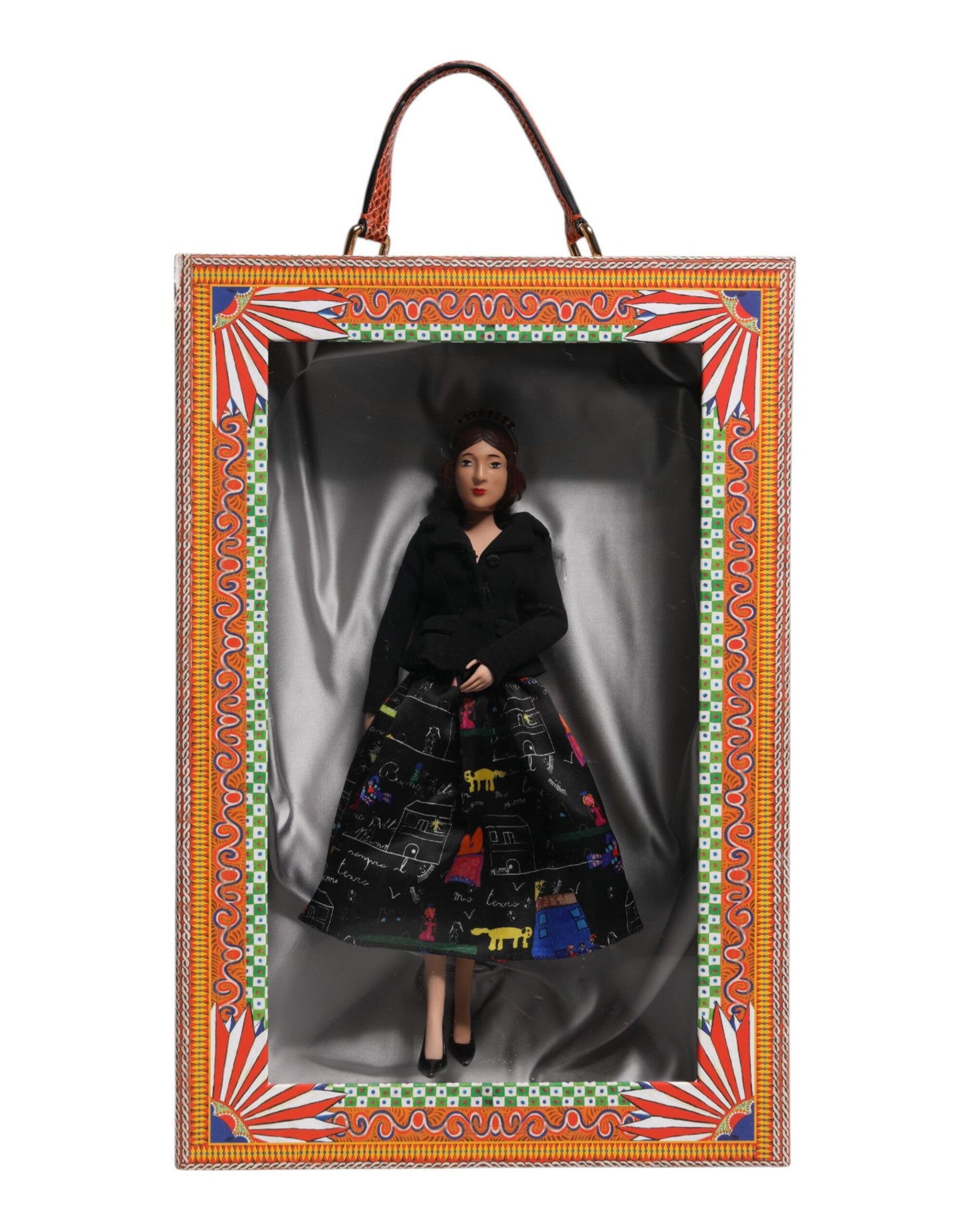 Dolce & Gabbana Black Dress Ceramic Porcelain Fashion Leather Sicily Dolls Dolce & Gabbana