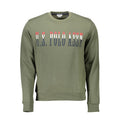 Green cotton men's sweatshirt by U.S. POLO ASSN., featuring a classic crewneck design and relaxed fit.