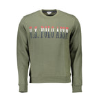 Green cotton men's sweatshirt by U.S. POLO ASSN., featuring a classic crewneck design and relaxed fit.
