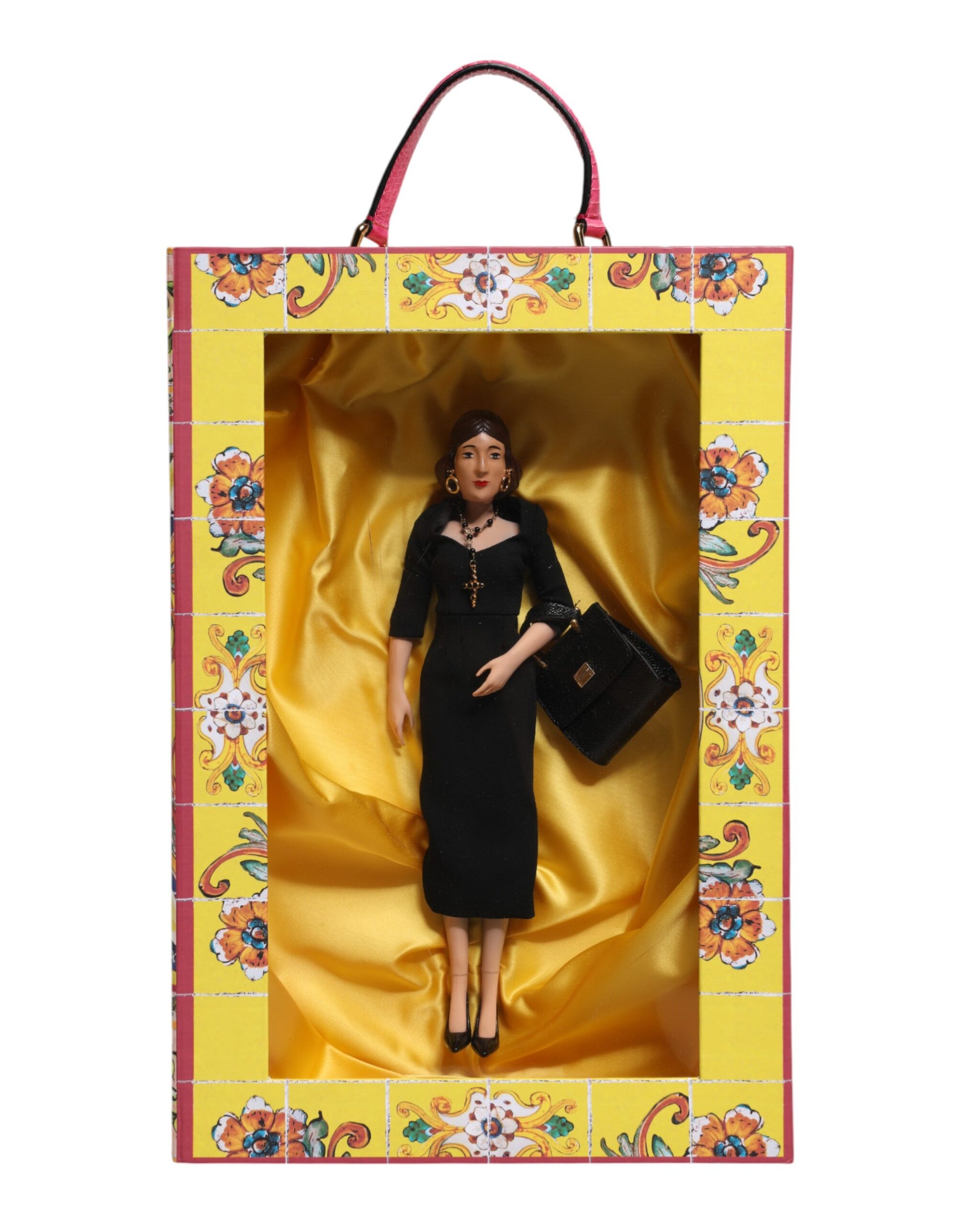Dolce & Gabbana Black Dress Ceramic Porcelain Fashion Leather Sicily Dolls Dolce & Gabbana
