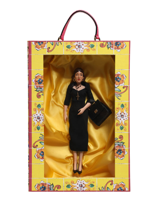 Dolce & Gabbana Black Dress Ceramic Porcelain Fashion Leather Sicily Dolls Dolce & Gabbana