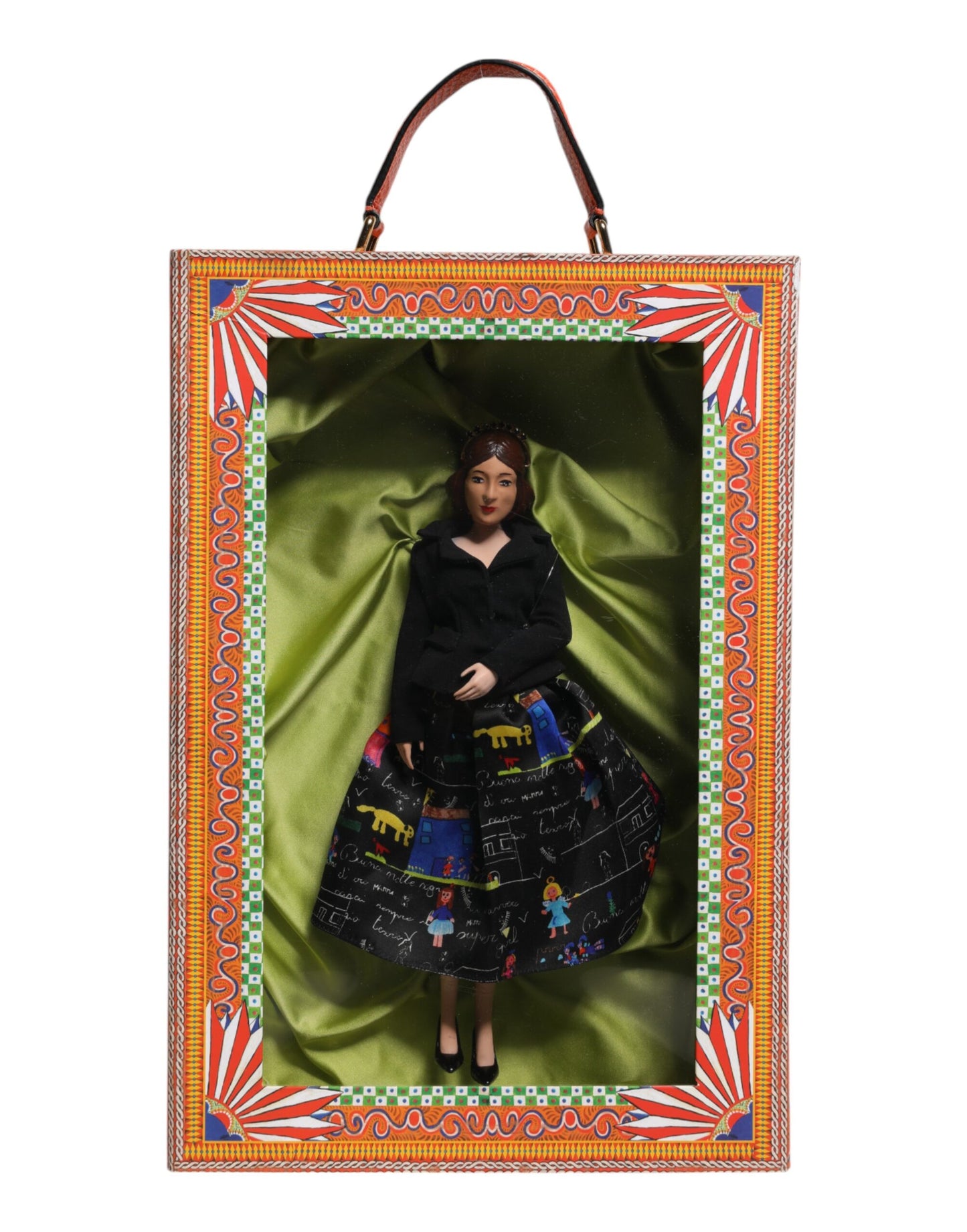 Dolce & Gabbana Black Dress Ceramic Porcelain Fashion Leather Sicily Dolls Dolce & Gabbana