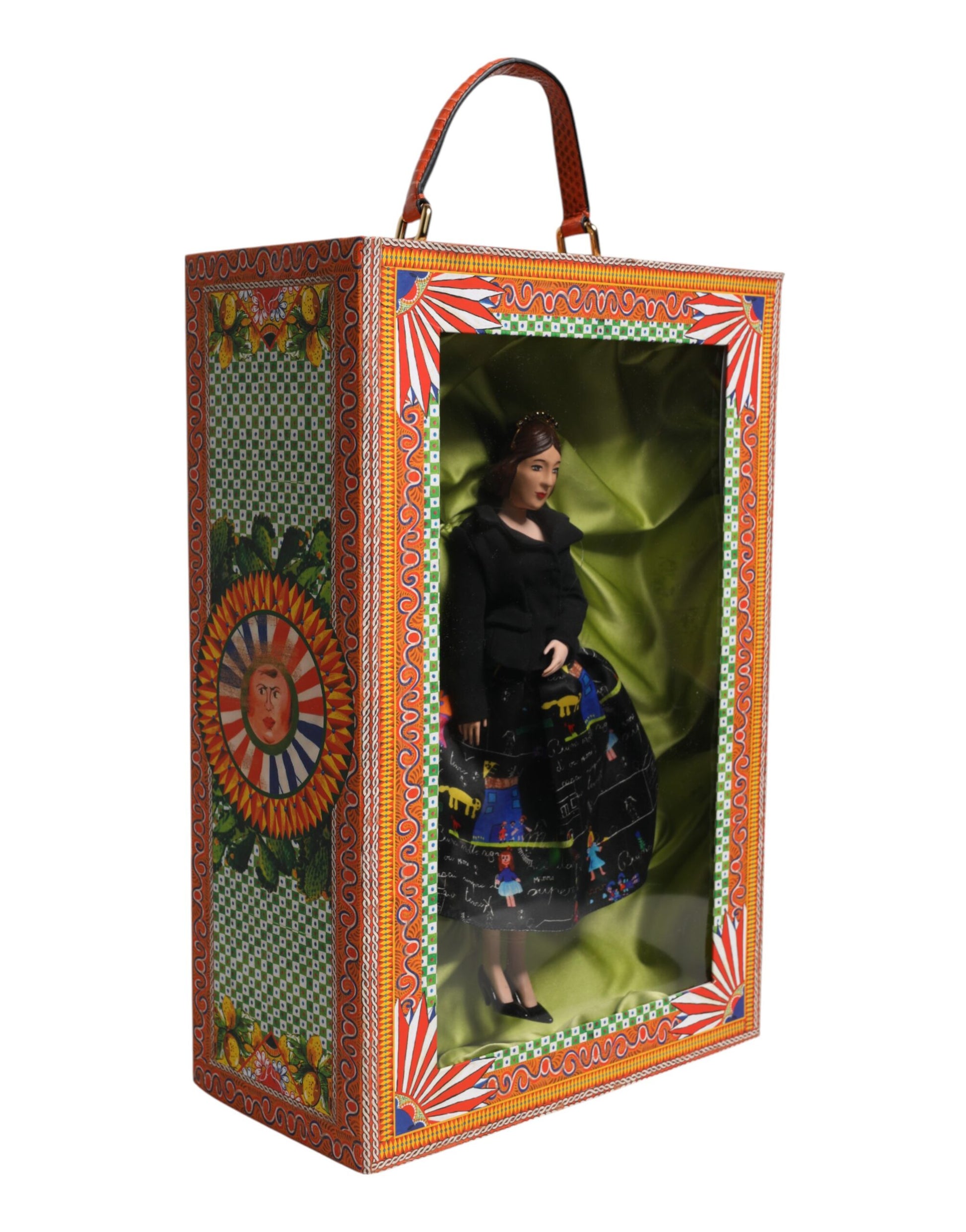 Dolce & Gabbana Black Dress Ceramic Porcelain Fashion Leather Sicily Dolls Dolce & Gabbana