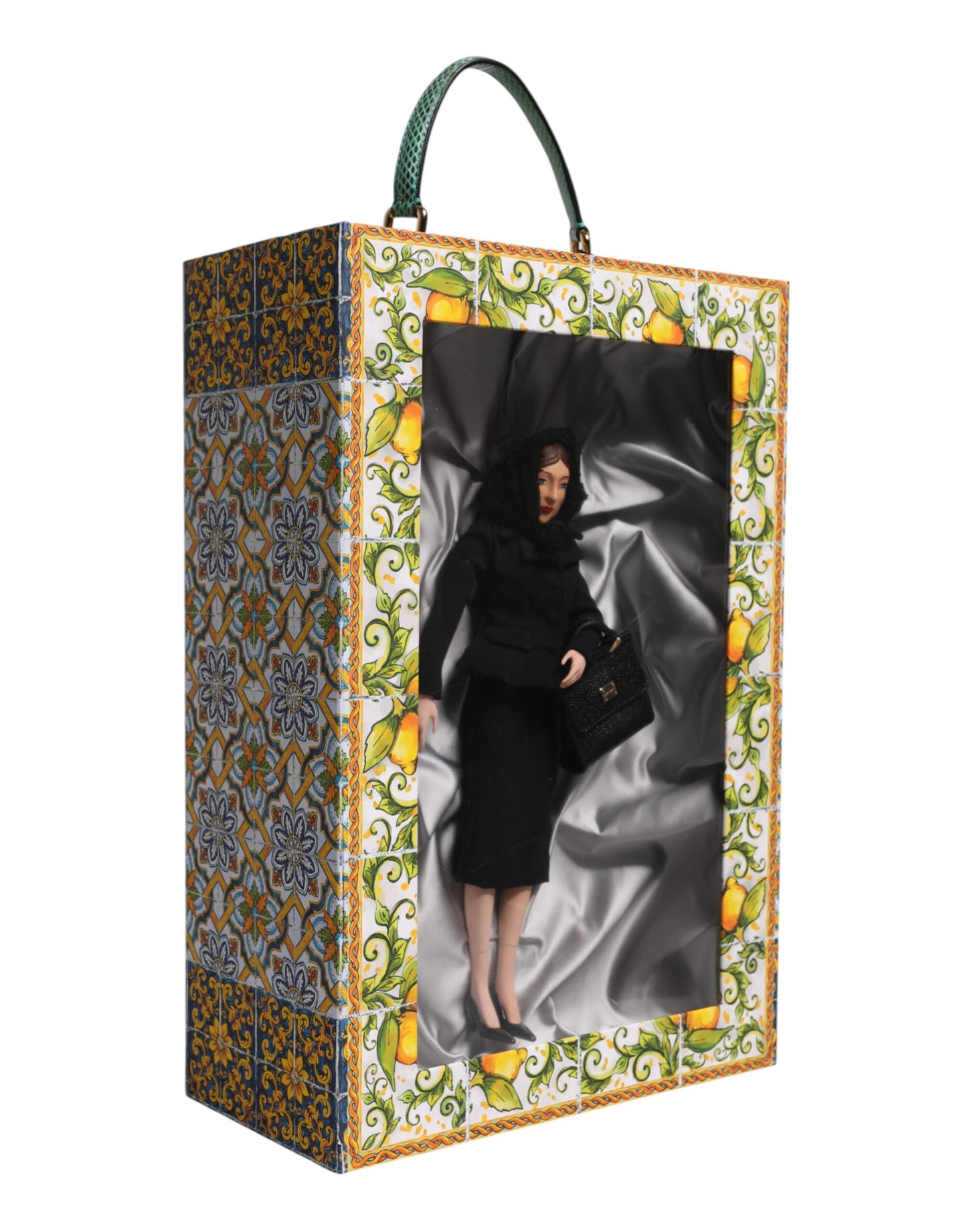 Dolce & Gabbana Black Dress Ceramic Porcelain Fashion Leather Sicily Dolls Dolce & Gabbana