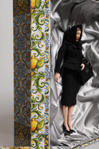 Dolce & Gabbana Black Dress Ceramic Porcelain Fashion Leather Sicily Dolls