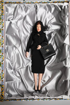 Dolce & Gabbana Black Dress Ceramic Porcelain Fashion Leather Sicily Dolls - Eljoys Fashion 