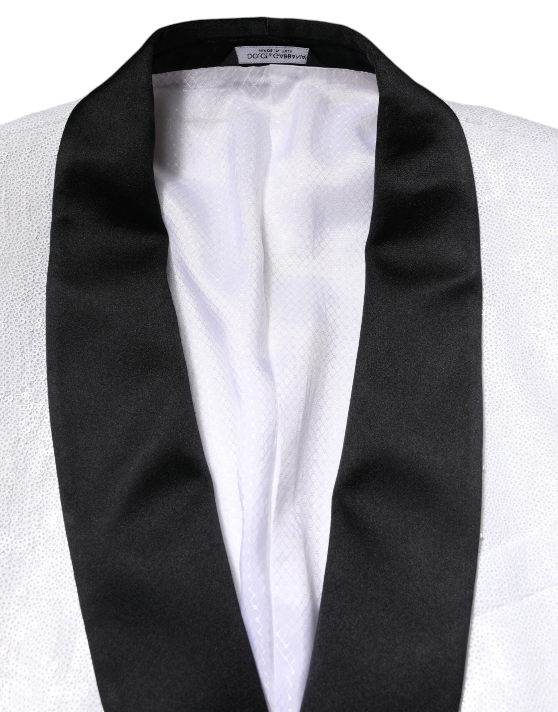 Dolce & Gabbana White Nylon Single Breasted Coat Blazer Dolce & Gabbana