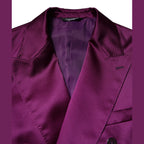 Dolce & Gabbana Purple Double Breasted Men Suit Coat Blazer