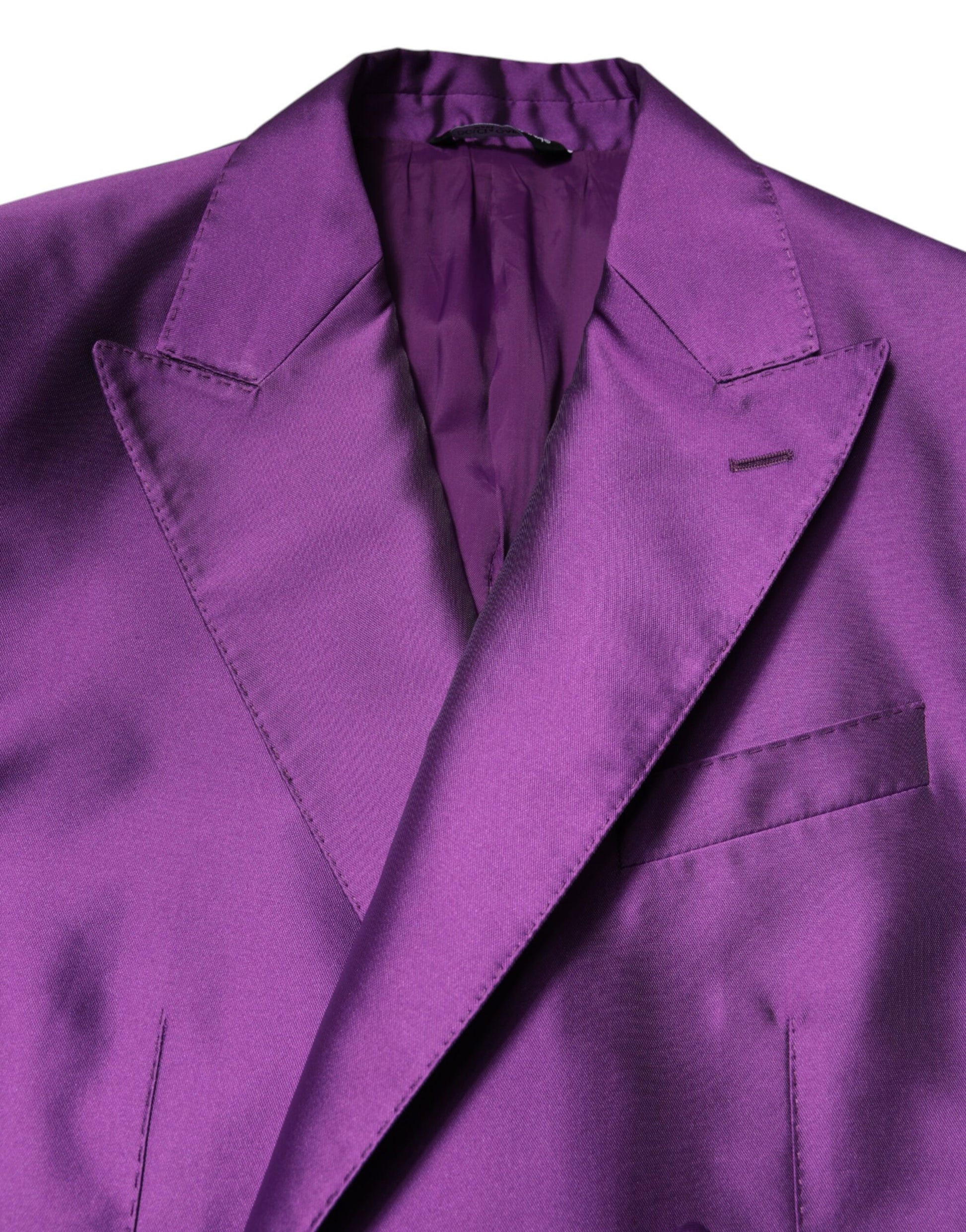 Dolce & Gabbana Purple Double Breasted Men Suit Coat Blazer Dolce & Gabbana