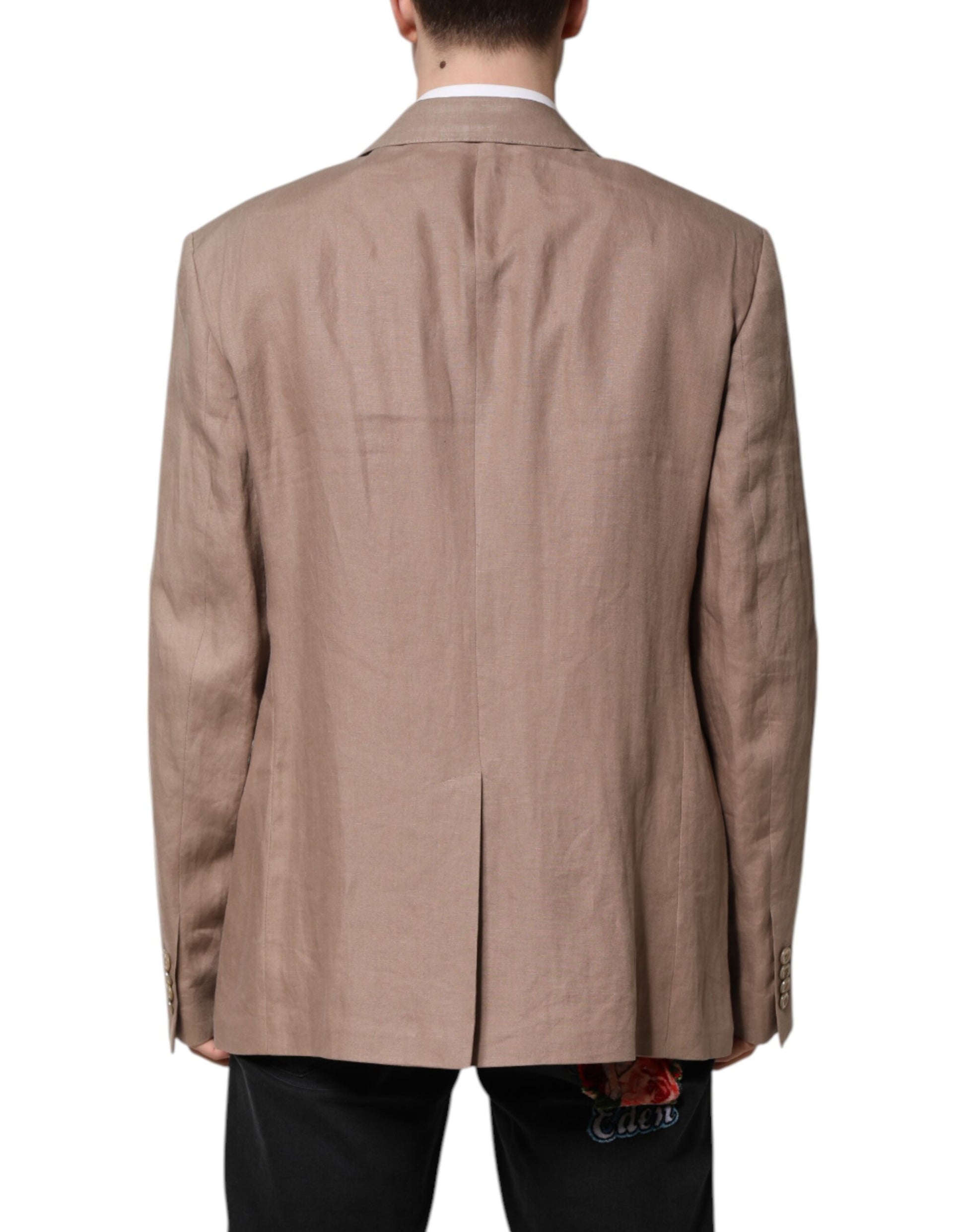 Dolce & Gabbana Beige TAORMINA Single Breasted Coat Blazer Dolce & Gabbana