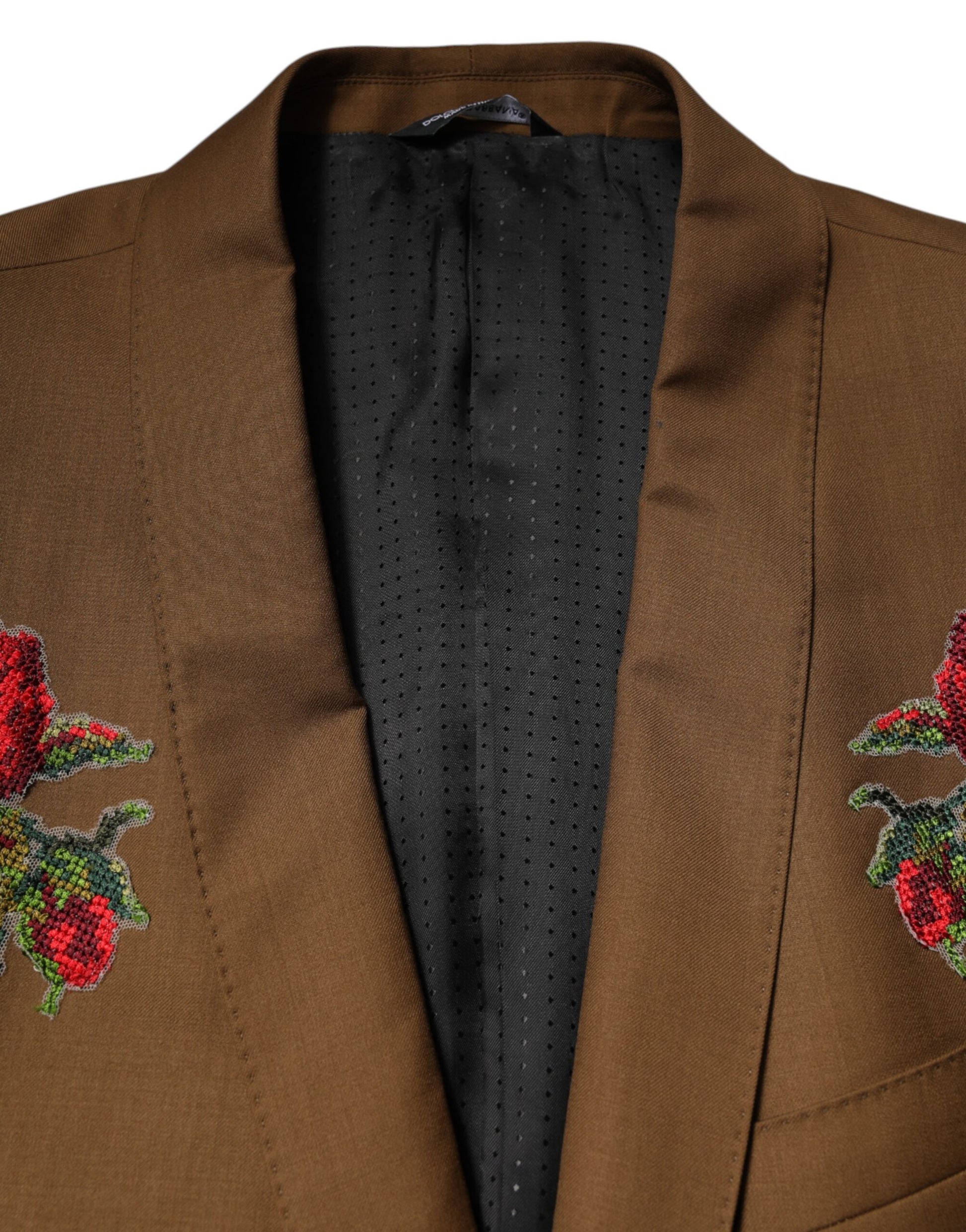 Dolce & Gabbana Brown MARTINI Single Breasted Coat Blazer Dolce & Gabbana
