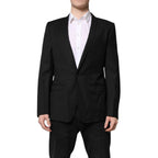 Dolce & Gabbana Black GOLD Single Breasted Suit Coat Blazer