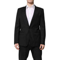 Dolce & Gabbana Black GOLD Single Breasted Suit Coat Blazer