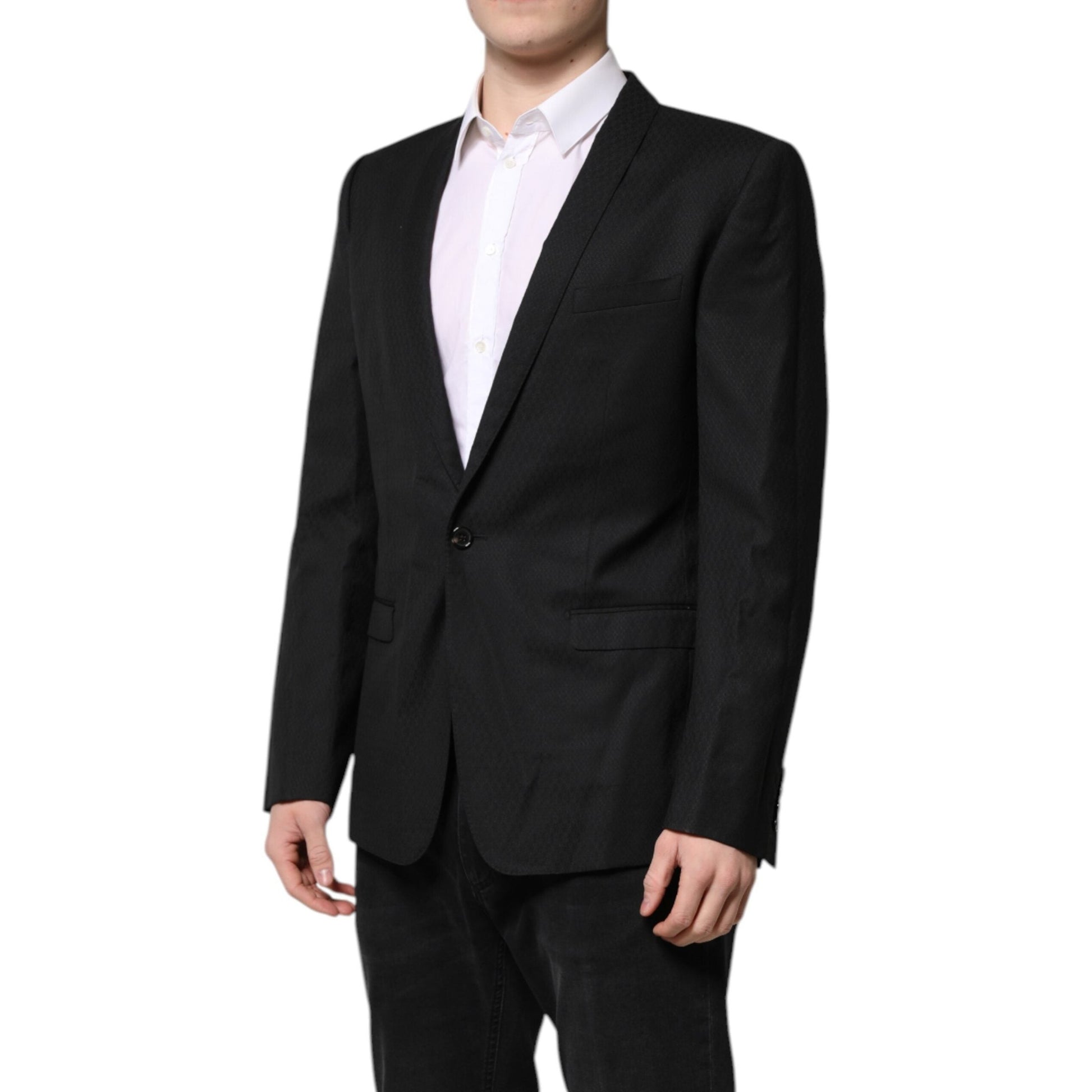 Dolce & Gabbana Black GOLD Single Breasted Suit Coat Blazer Dolce & Gabbana