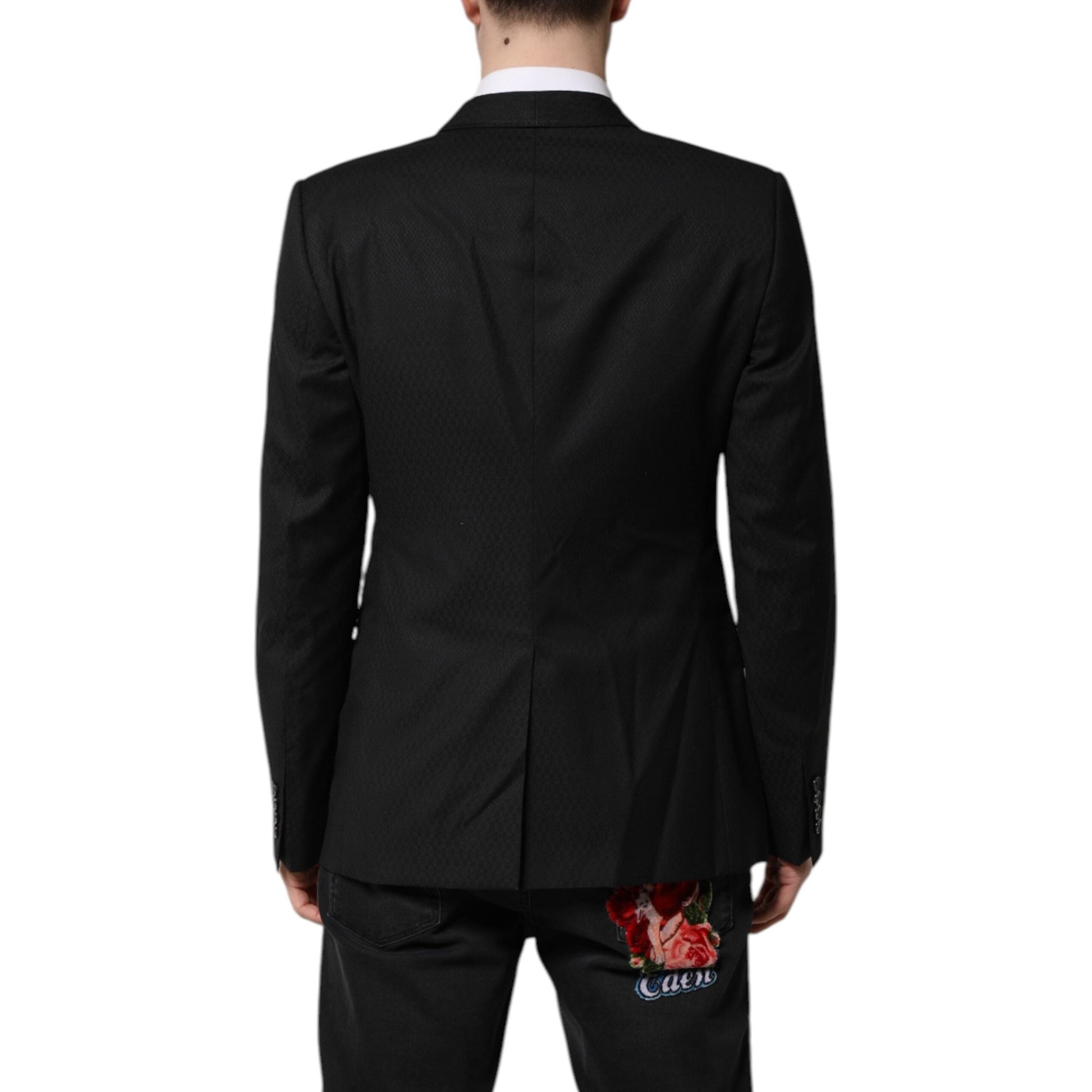 Dolce & Gabbana Black GOLD Single Breasted Suit Coat Blazer Dolce & Gabbana