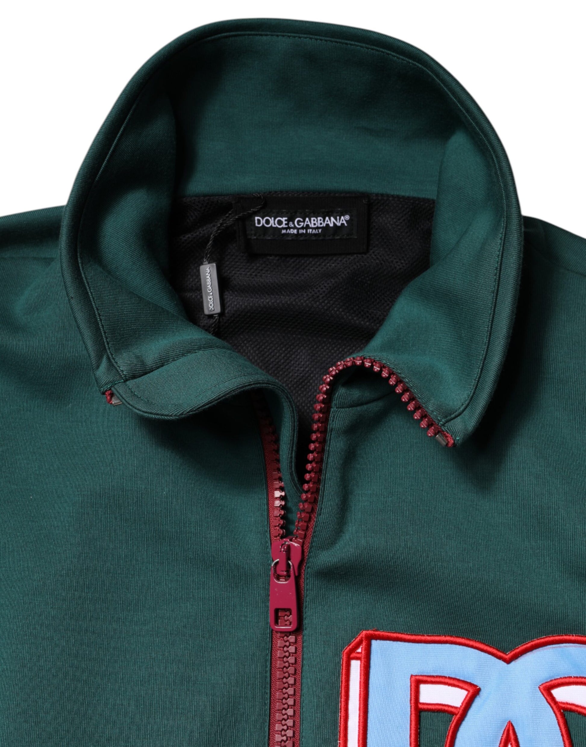 Dolce & Gabbana Multicolor Cotton Logo Full Zip Jacket Dolce & Gabbana