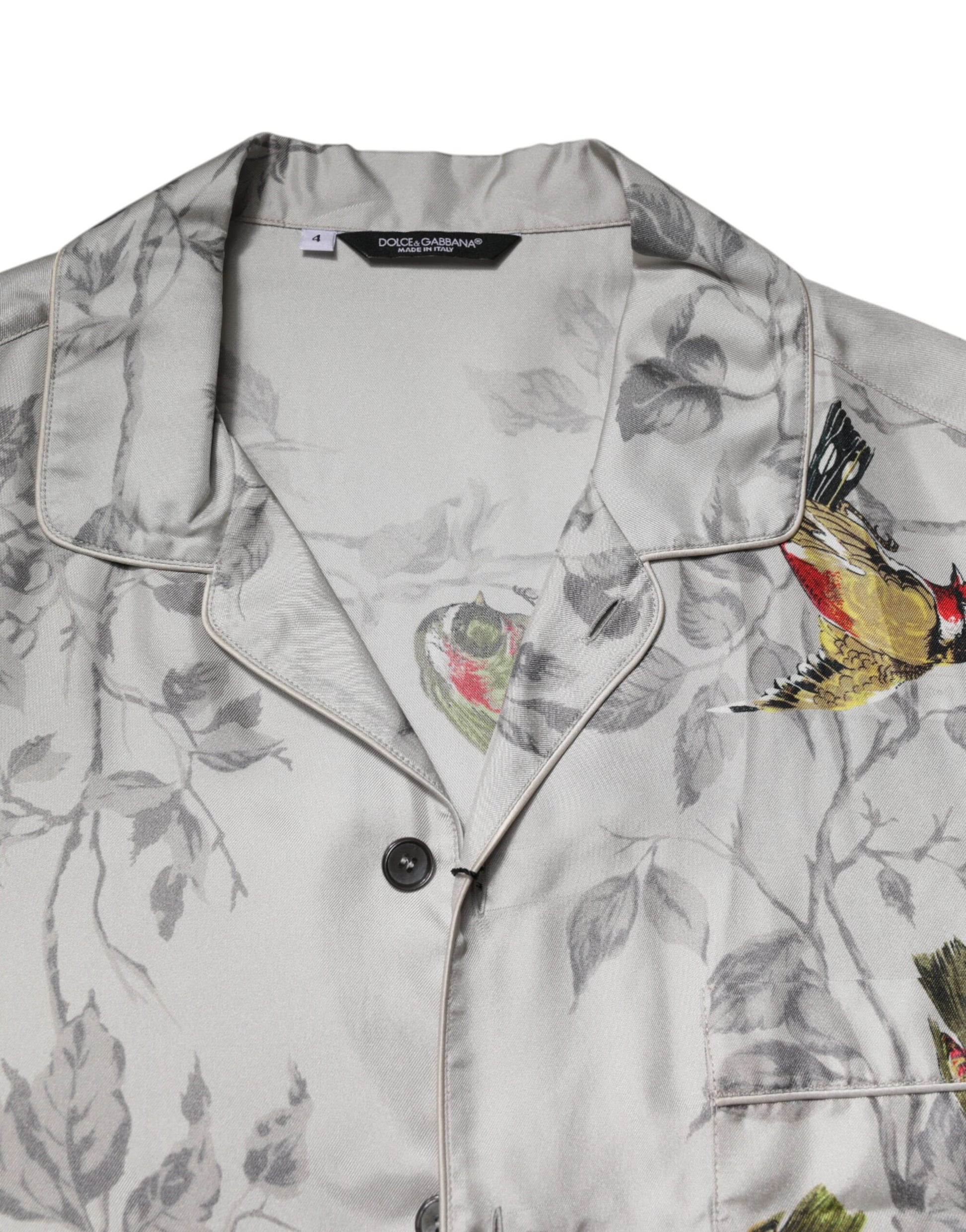 Dolce & Gabbana Multicolor Silk Printed Button Down Shirt Dolce & Gabbana