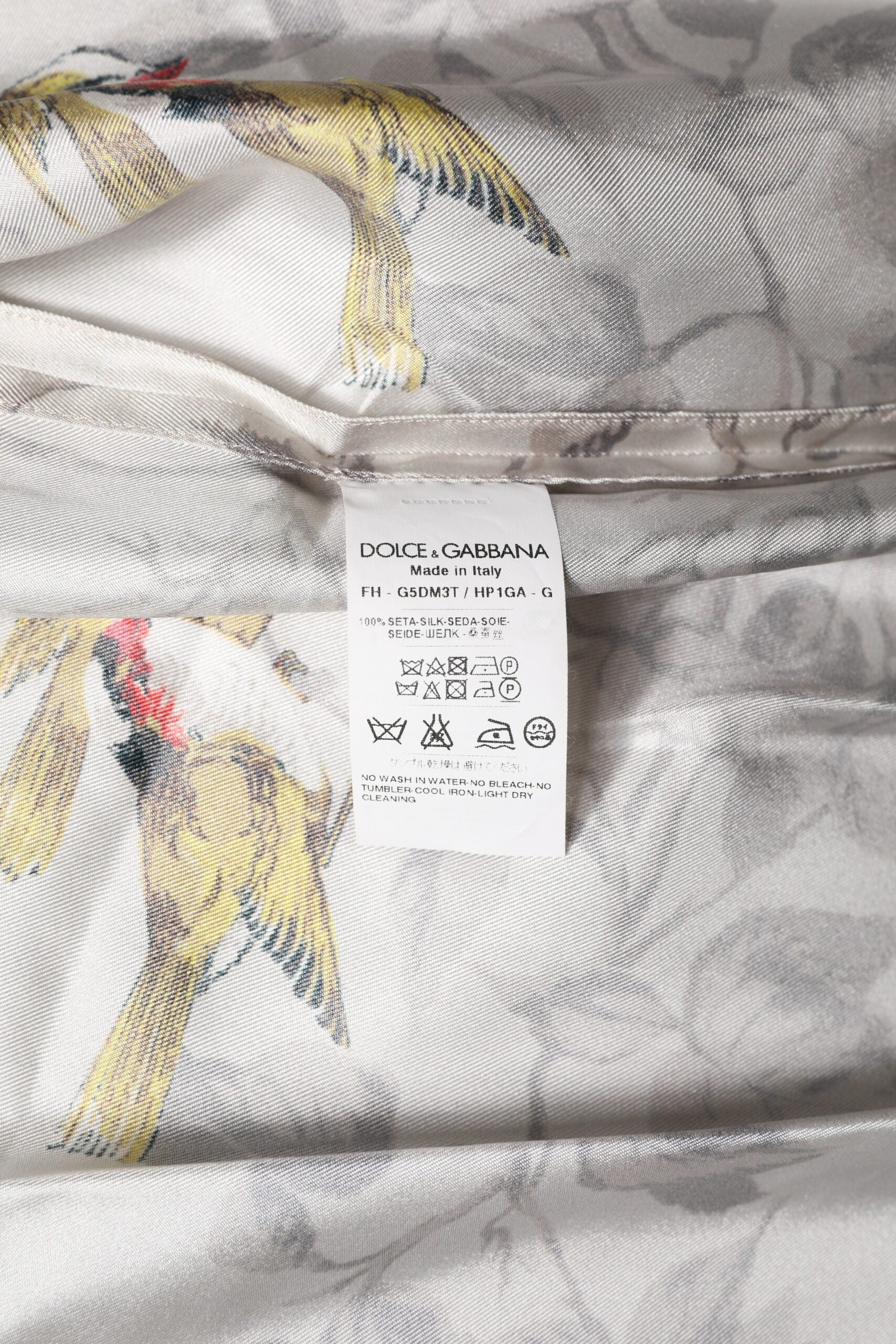 Dolce & Gabbana Multicolor Silk Printed Button Down Shirt Dolce & Gabbana