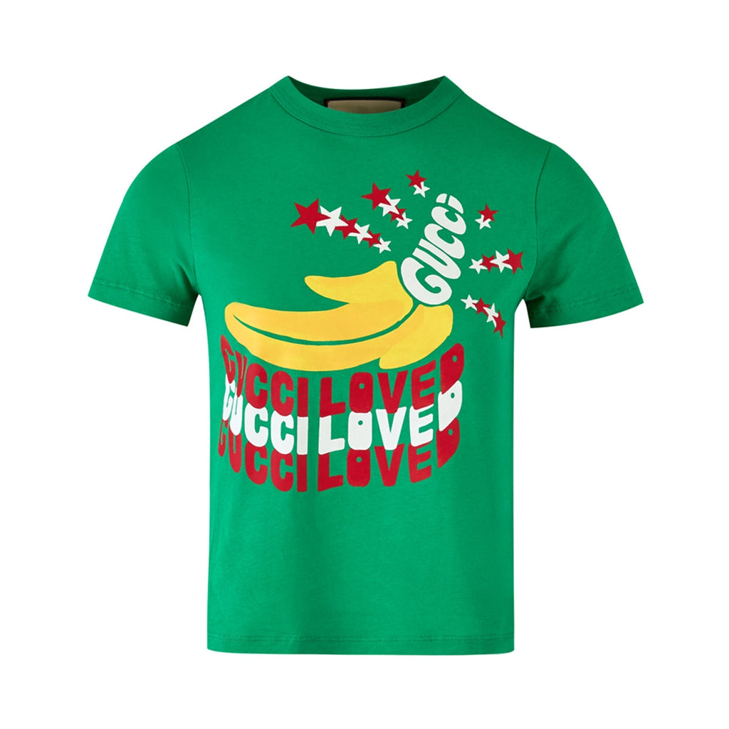 Gucci Green Cotton Logo T-Shirt
