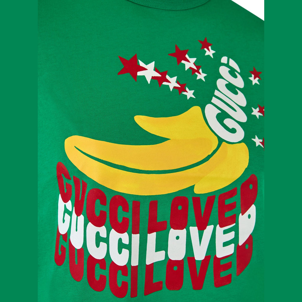 Gucci Green Cotton Logo T-Shirt
