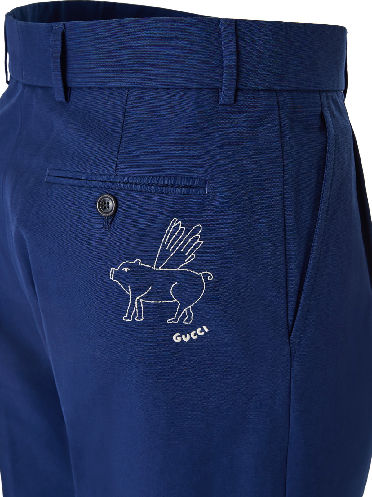 Gucci Blue Classic Cotton Pants Gucci