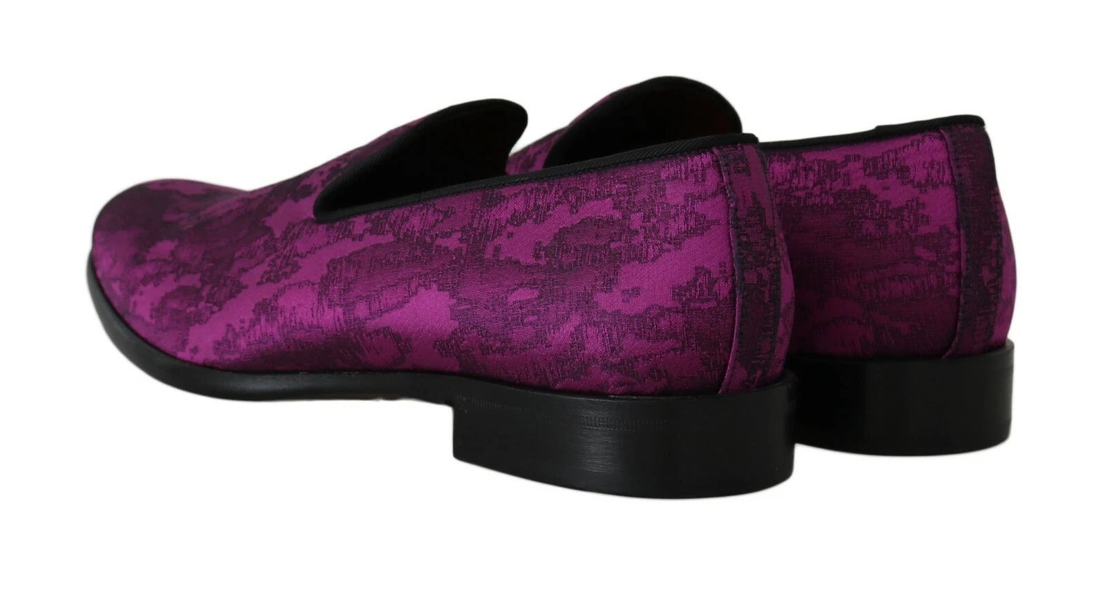 Dolce & Gabbana Purple Jacquard Loafers Dress Formal Shoes Dolce & Gabbana