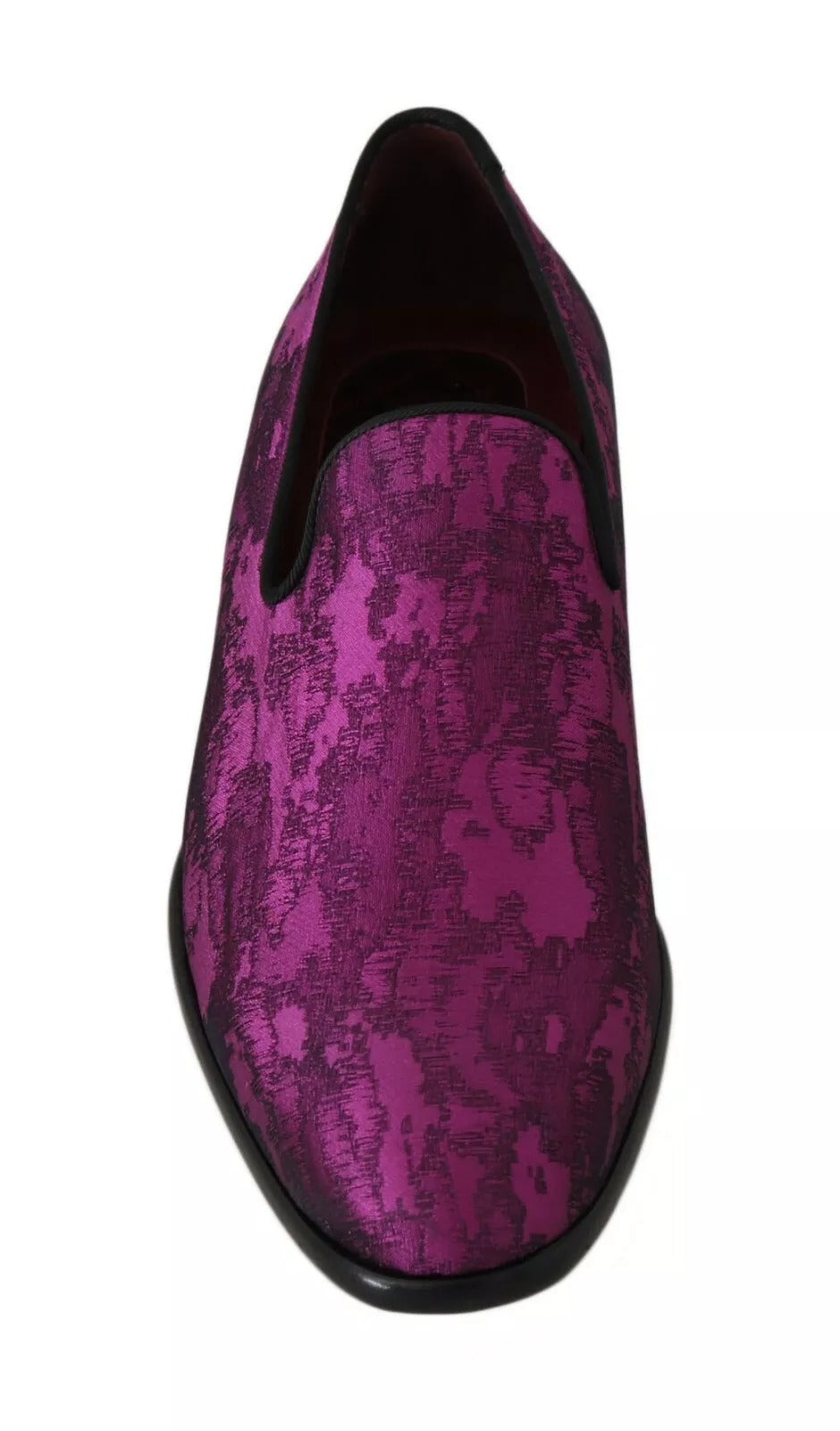 Dolce & Gabbana Purple Jacquard Loafers Dress Formal Shoes Dolce & Gabbana