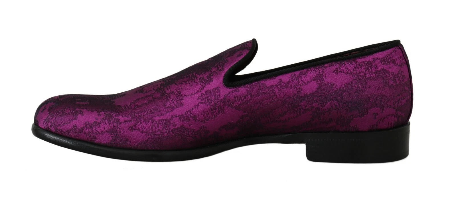 Dolce & Gabbana Purple Jacquard Loafers Dress Formal Shoes Dolce & Gabbana