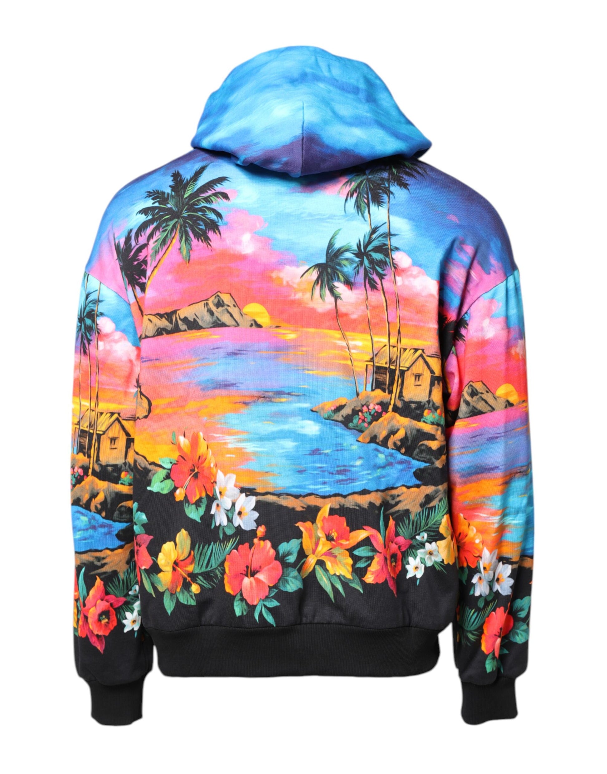 Dolce & Gabbana Multicolor Print Hooded Sweatshirt Sweater Dolce & Gabbana