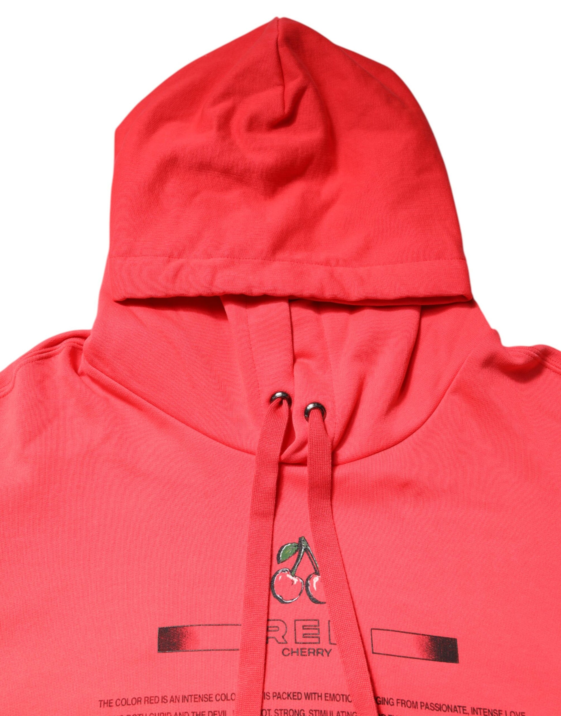 Dolce & Gabbana Red Logo Printed Hooded Sweatshirt Sweater Dolce & Gabbana