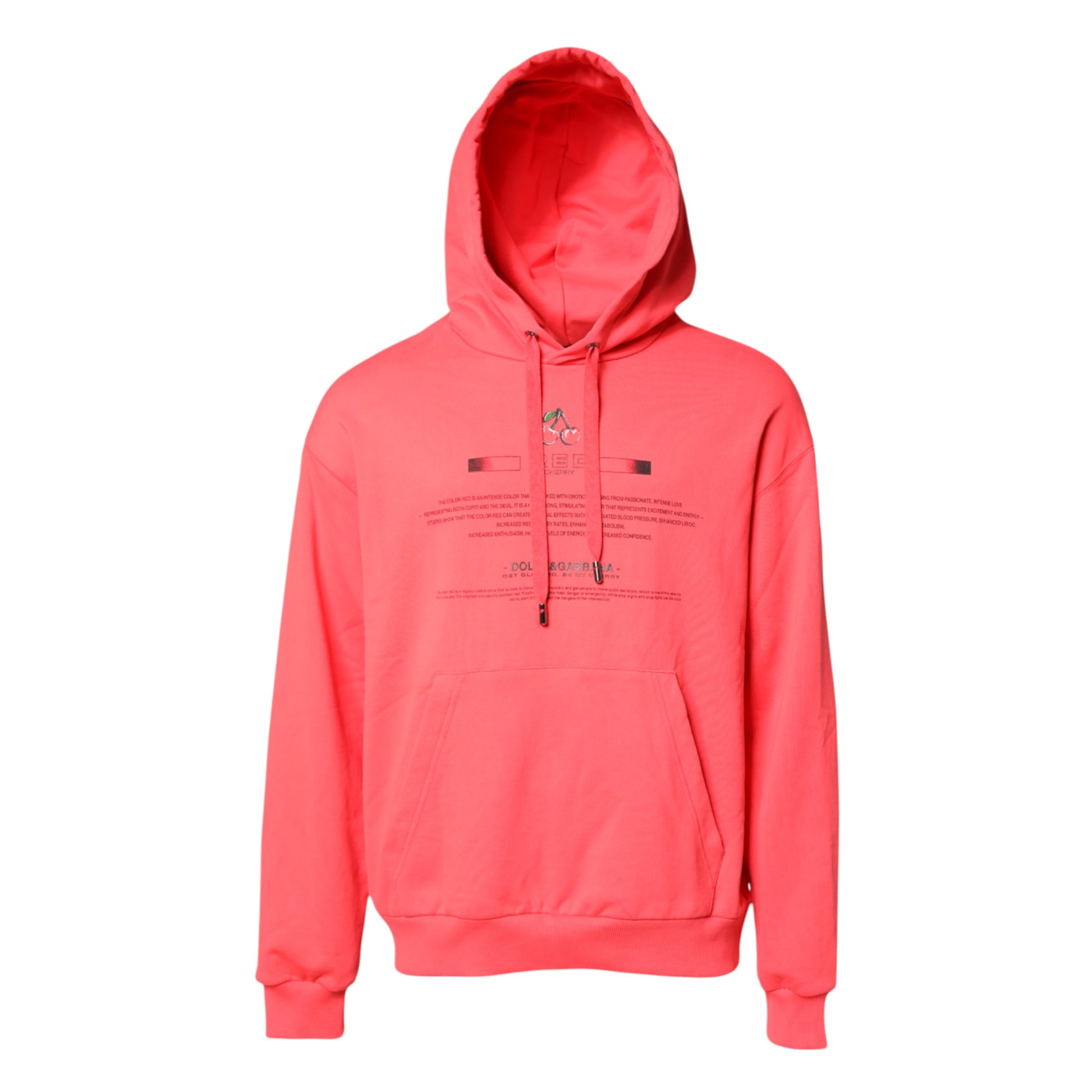 Dolce & Gabbana Red Logo Printed Hooded Sweatshirt Sweater Dolce & Gabbana