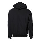 Dolce & Gabbana Black Cotton Logo Hooded Sweatshirt Sweater