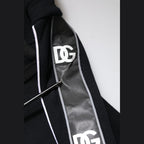 Dolce & Gabbana Black Cotton Logo Hooded Sweatshirt Sweater