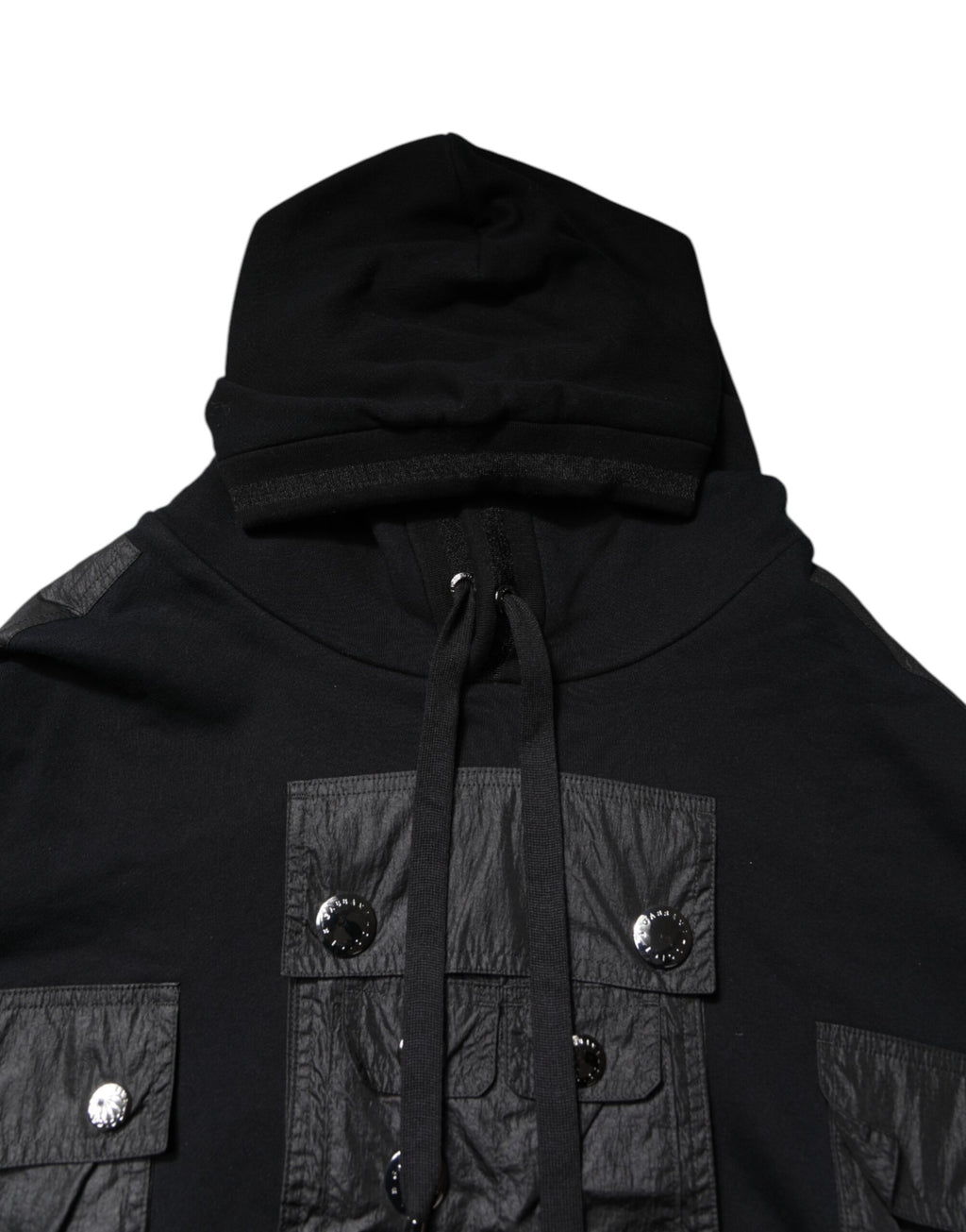 Dolce & Gabbana Black Cotton Hooded Sweatshirt Sweater