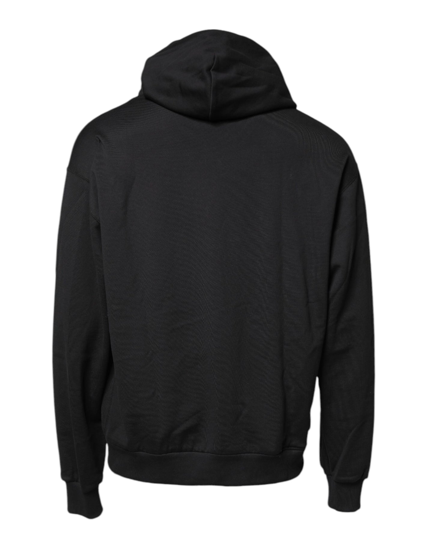 Dolce & Gabbana Black Embroidery Hooded Sweatshirt Sweater Dolce & Gabbana